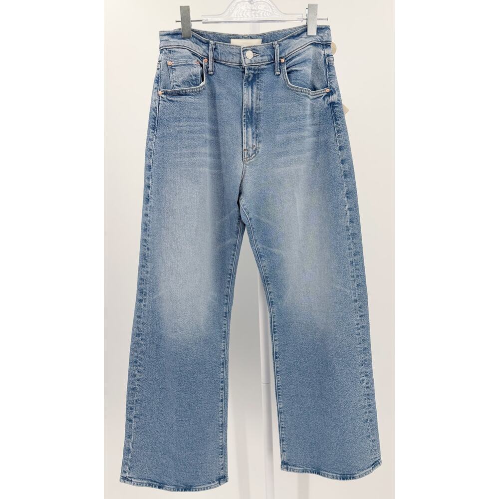 MOTHER Superior Jeans Little Lasso Lil Sneak Wide Leg Petite Blue NWT Size 31